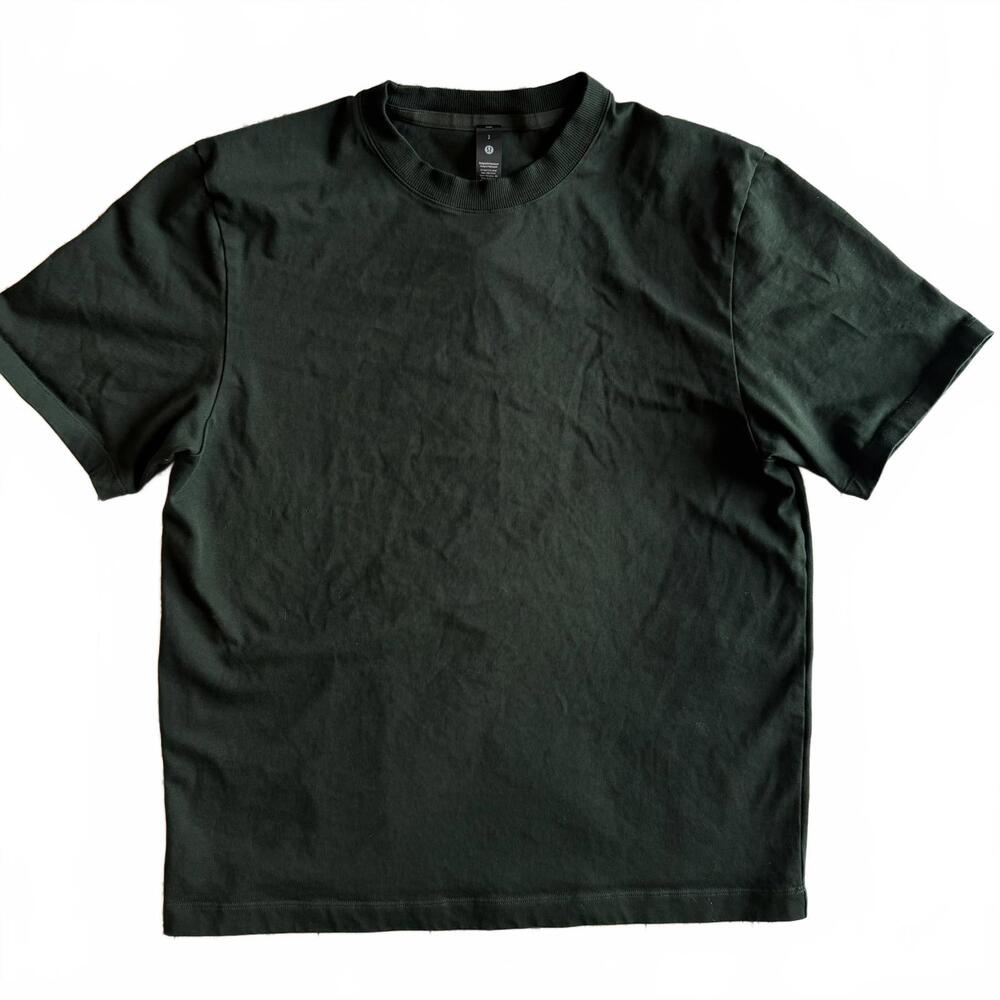 EUC Lululemon Heavyweight Cotton Jersey T-Shirt Rainforest Green Size S - Picture 2 of 4